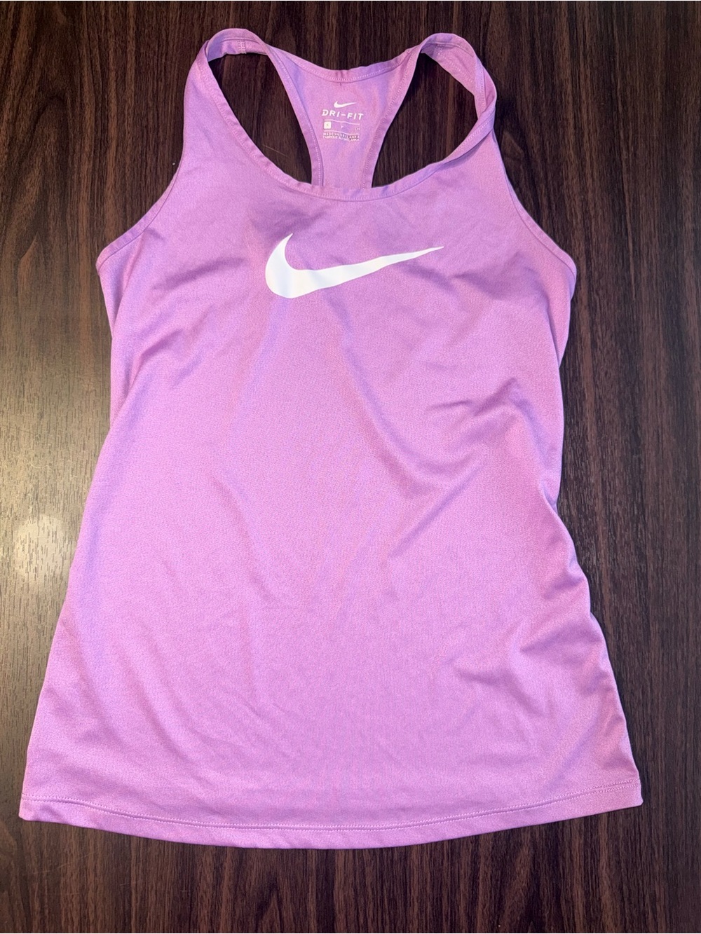Nike Purple Racerback Dri-FIT Tank Top with White Swoosh
